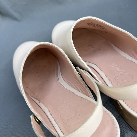J. Crew Women’s Size 9.5 Ivory Grace Leather Convertible Clogs Shoes BA188 - Picture 5 of 13